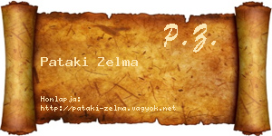 Pataki Zelma névjegykártya